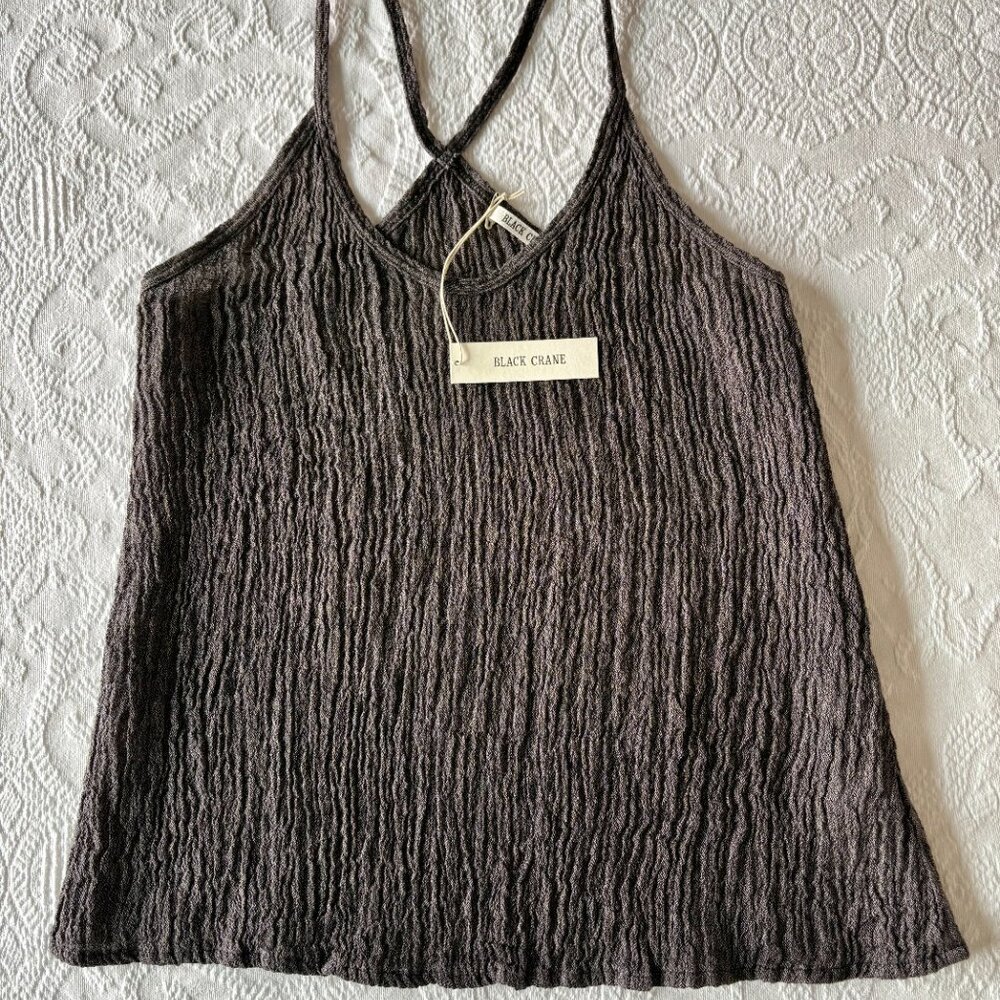 Black Crane Textured Cami in Grey - Small - Brand New w/Tags - Picture 2 of 10